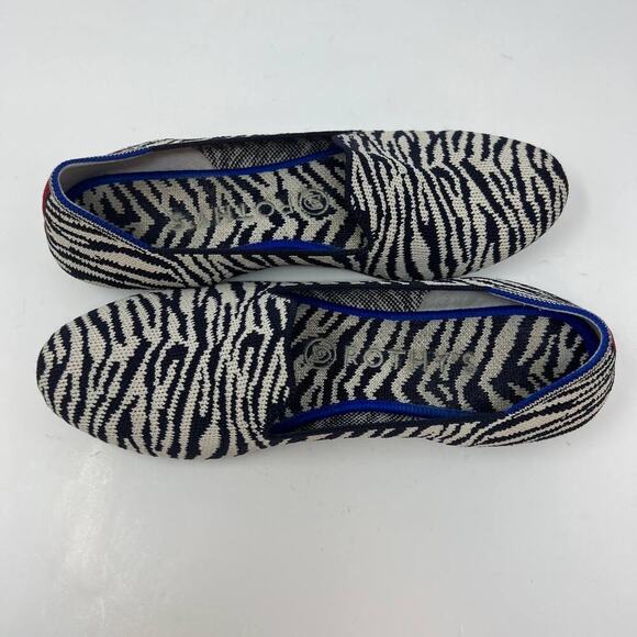 Rothy's The Almond Loafers Women's Size 7.5 Zebra Print - Picture 12 of 14